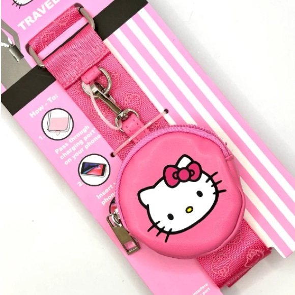 🎀 Hello Kitty Travel Strap Phone Coin Purse - Picture 2 of 8